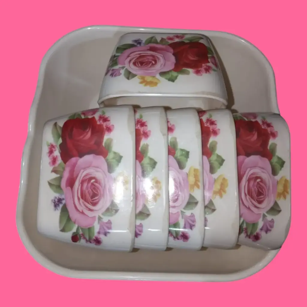 Bowl set 7pcs Double Glazed Melamine