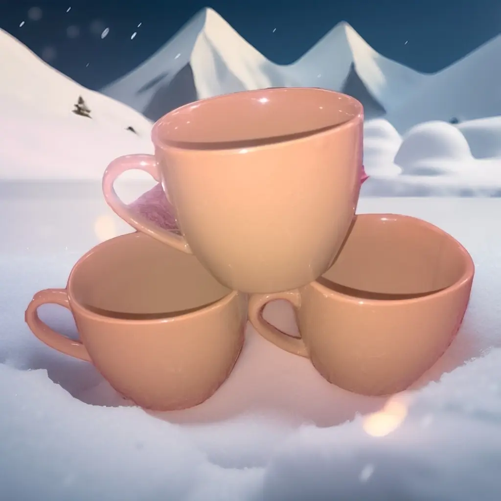 ✅Ceramic Tea Cups Brown 6 pcs 220 ml