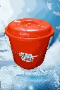 ✅Vip Plastic Bucket with lid and Metal Handle _red (1 pcs) 13 Ltr