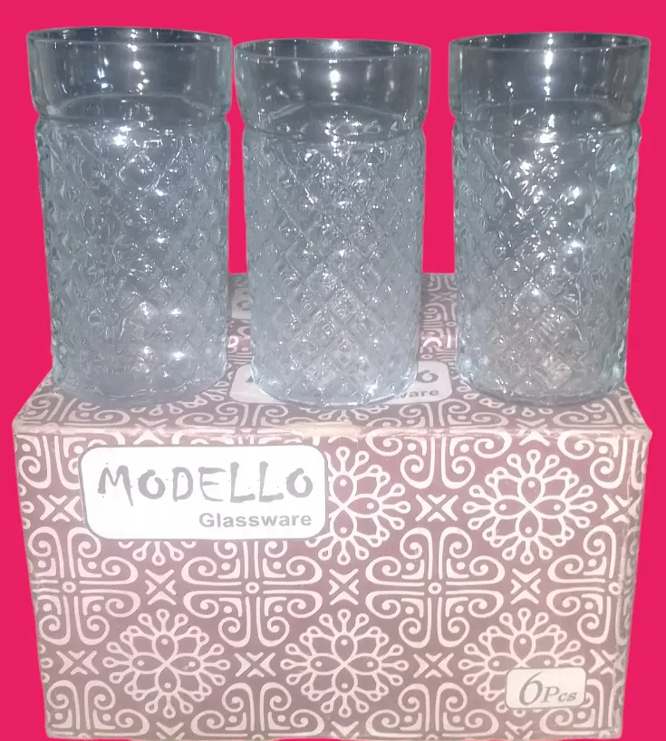 ✅MODELLO Glassware 6 Pcs 300 ml Glass