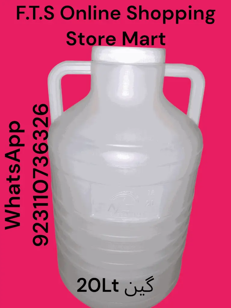 ✅20L White Plastic Water Gallon Bottle Cane For Storing Water