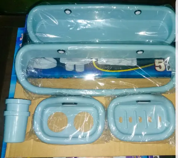 ✅Bathroom Accessories Plastic Premium Quality set of 5 pcs
