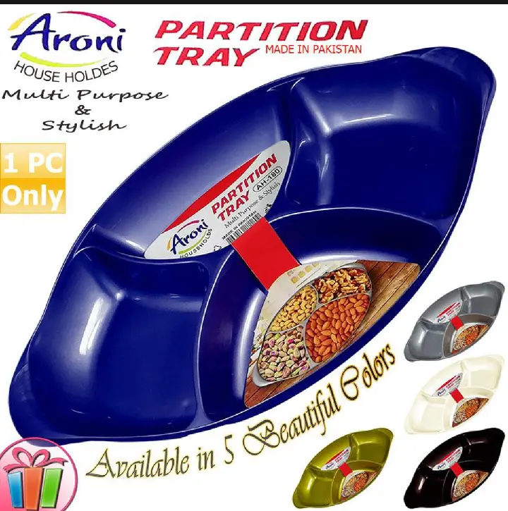 ✅Multipurpose Partition Tray Dry Fruit Serving Platter-- Aroni House Holders Multi Purpose and Stylish 1 Pc Only (♥️ Red)