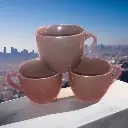 ✅Ceramic Tea Cups Dark brown 06 pcs 220 ml