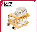 ✅2 Layer Super plate Rack For Kitchen Utensils Dish Drying Rack -- BPA Free Premium Plastic 2 Layer Plate Rack -- Plastic Dish Drainer Daily Use