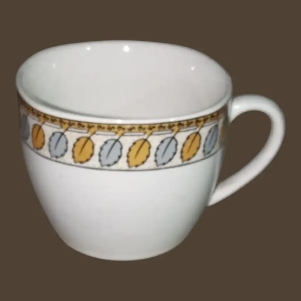 ✅Ceramics Tea Cups print border 6 pcs 220 ml (Chani, +06)