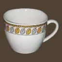 ✅Ceramics Tea Cups print border 6 pcs 220 ml