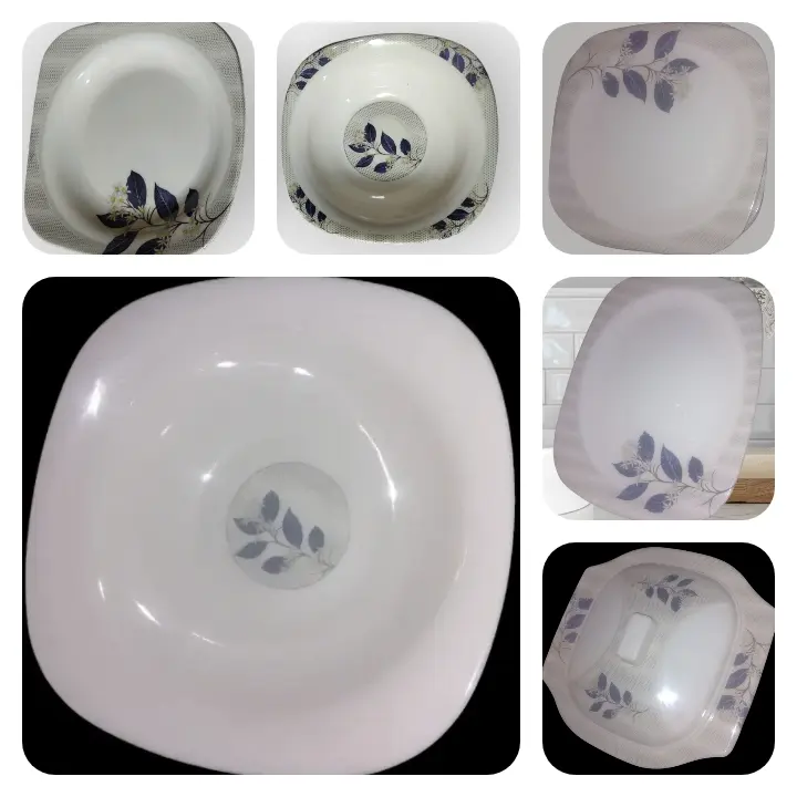 ✅Plastic Melamine Dinner Set bule print 27 pcs double grace