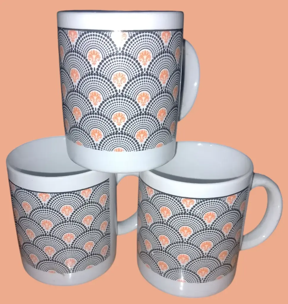 ❎Ceramic Coffee Mug Cups print 6 pcs 240 ml