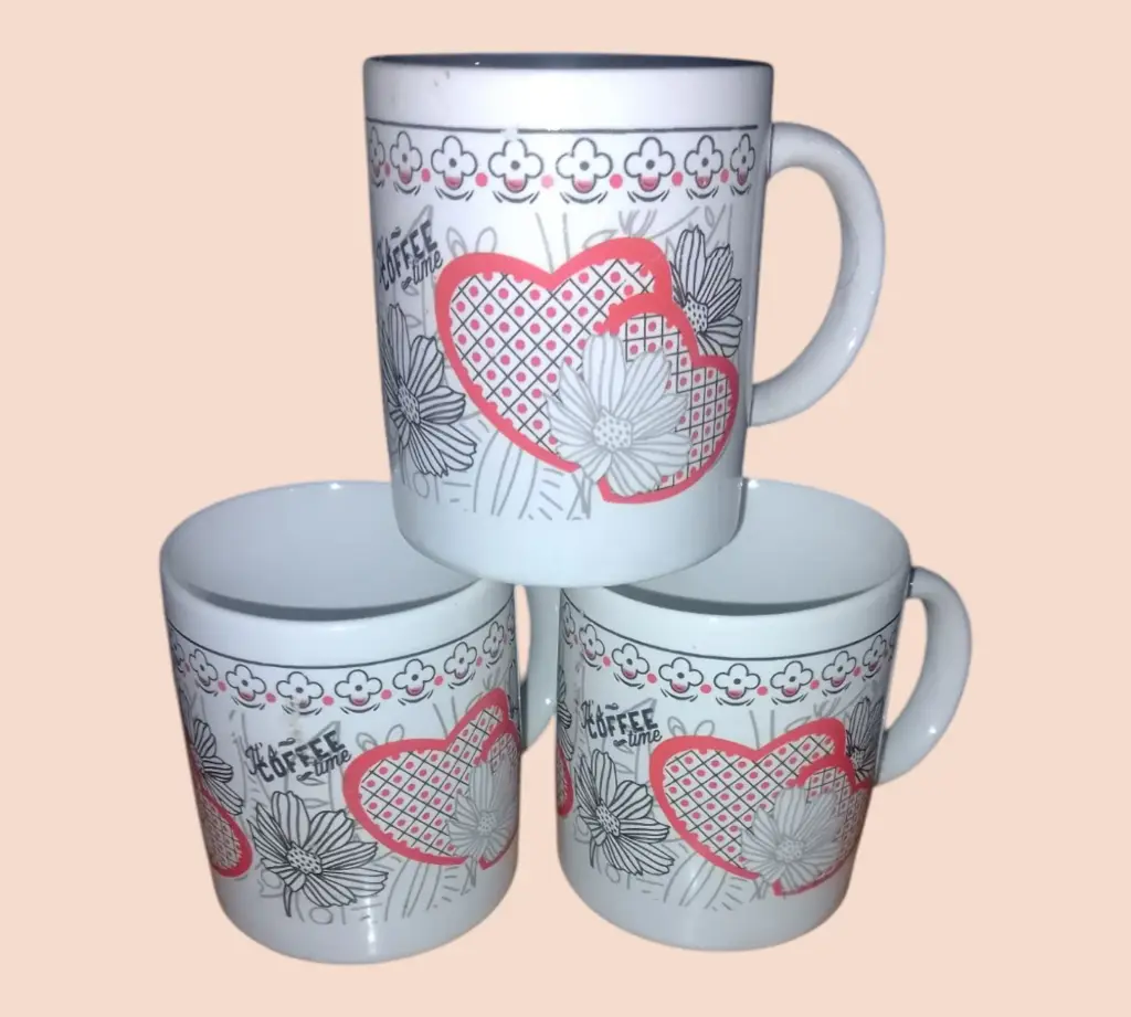 ✅Ceramic Coffee Mug Cups print 6 pcs 240 ML