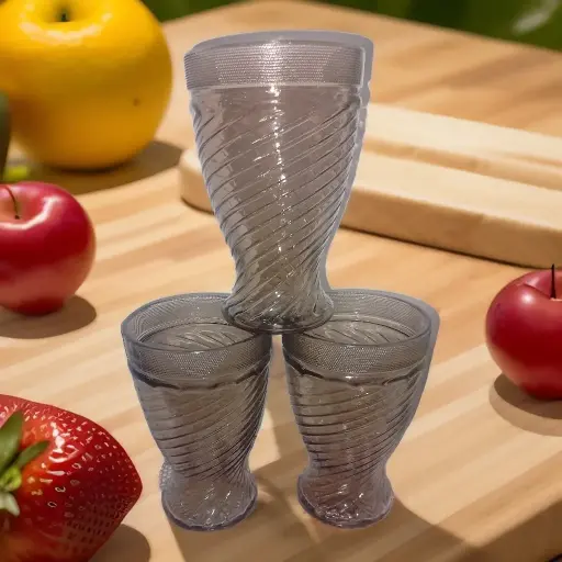 ✅Ghani Glassware Brown Color 6 piece 300 ML