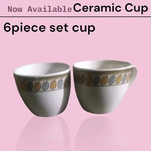 Ceramic cup 6 piece set