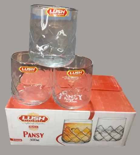 LUSH PANSY 06 Pcs Set Glassware 300 ML