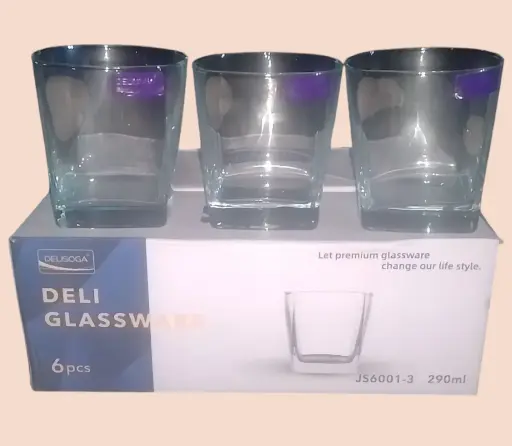 ✅DELI Glassware 6 pcs JS6001-3 290 ML
