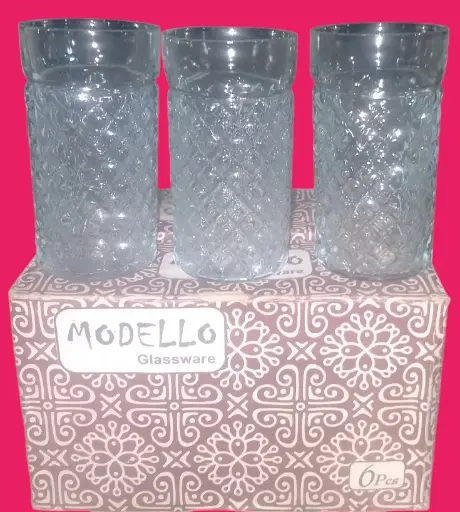 ✅MODELLO Glassware 6 Pcs 300 ml Glass
