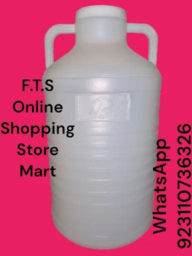 ✅30 L White Plastic Water Gallon Bottle Cane For Storing Water