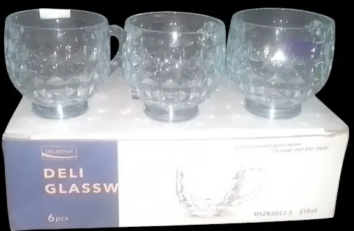 Deli glassware cup 6 piece set